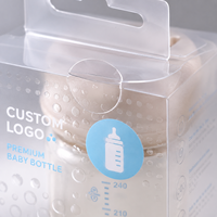 Boîte d'emballage transparente en PET PP recyclable, boîte cadeau en plastique transparente personnalisée pour biberon de bébé nouveau-né