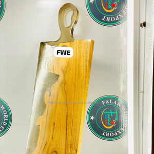 Falak World Export Planche à découper en bois et en résine époxy avec poignée pour la découpe de charcuterie pour la maison et l'hôtel de Falak World Export - Product Image 2
