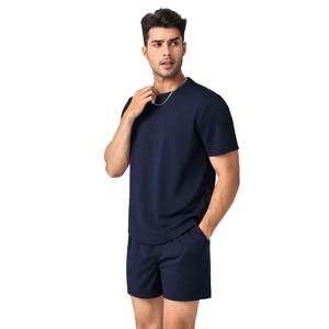 Zikoo Industries, conjunto de dos piezas de verano para hombre, pantalones cortos y camisa transpirables de algodón 100% para clima cálido - Product Image 1