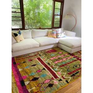 Alfombras marroquíes hechas a mano de lana, auténticas alfombras bereberes, lana natural, artesanía, personalizables en tamaño y colores, alta calidad - Product Image 1