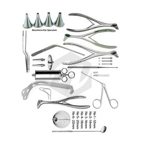 Venta al por mayor ENT conjunto de diagnóstico de 15 piezas de acero inoxidable ENT médicos reutilizable Otorrinolaringología examen Kit de instrumentos médicos del oído - Product Image 1