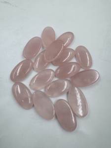 Cabochon de Quartz Rose Rose Naturel de Haute Qualité Pierre Précieuse de Forme Ovale Lisse pour la Fabrication de Bijoux 21x39mm Lot En Gros - Product Image 3