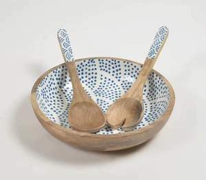 Fibras naturales Exportación Redondo Hecho a mano Esmalte blanco Comida india de madera Tazón seguro Más vendido Vajilla popular personalizada de madera - Product Image 3