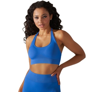 Hot Sexy cuello en V profundo a prueba de golpes deportes Yoga sujetador niñas gimnasio Fitness desgaste sujetador Top logotipo personalizado ropa para mujeres - Product Image 3