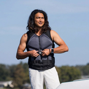 Gilet de sauvetage flexible pour adultes, gilet de protection pour sports nautiques avec boucles à dégagement rapide, fermeture éclair avant pour le wakeboard et le jet ski - Product Image 6