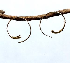 Pendientes en espiral de latón para mujer y Niña - Product Image 2