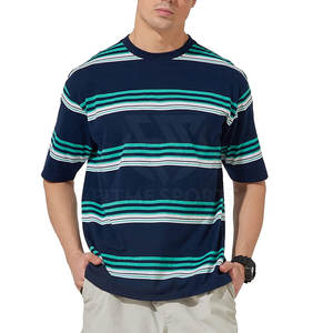 Camiseta de cuello redondo de talla grande para hombre con dobladillo recto Camiseta ligera de talla grande para hombre para uso en exteriores e interiores - Product Image 1