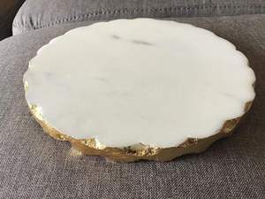 ขาตั้งสามขาหินอ่อนทำด้วยมือจานอเนกประสงค์ถาดเครื่องประดับถาดรองแก้วสำนักงาน - Product Image 4