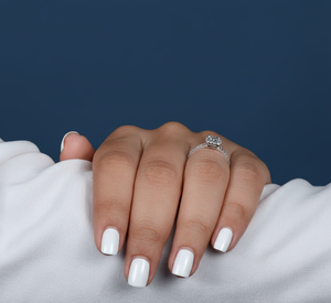 Bague de fiançailles en or 14 carats avec halo de diamants de laboratoire taille princesse, 1,24 CTW, VVS2, certifiée IGI, plaquée rhodium, bijoux pour femmes - Product Image 6