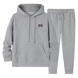 ชุดวอร์มลำลองมีฮู้ดสำหรับผู้ชาย ฤดูหนาว ขนาดสั่งตัดได้ คุณภาพสูง ผ้าฝ้าย 100% น้ำหนักเบา ระบายอากาศได้ดี เป็นมิตรกับสิ่งแวดล้อม ผลิตในปากีสถาน - Product Image 1