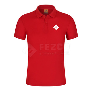 เสื้อโปโลผู้ชายแขนสั้นผ้าผสมโพลีเอสเตอร์/คอตตอนถักเนื้อแน่นคุณภาพสูง แห้งเร็ว สไตล์กอล์ฟ ขายส่ง - Product Image 1