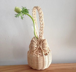 แจกันหวายธรรมชาติขนาดเล็กที่ทำด้วยมือแจกันดอกไม้แก้วสำหรับตกแต่งโต๊ะงานแต่งงานและของตกแต่งบ้านอื่นๆ - Product Image 4