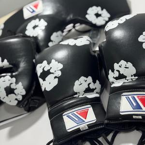 Ensemble de boxe Winning en denim déchiré, best-seller, en cuir de haute qualité, pour entraînement et sparring professionnel, noir - Product Image 2