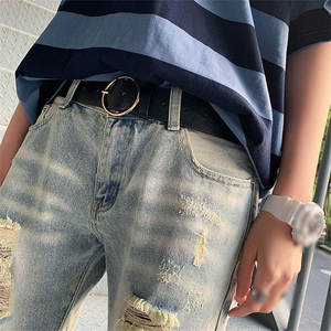 กางเกงยีนส์ขาสั้นแบบลำลองสำหรับผู้ชายกางเกงขาสั้นผ้ายีนส์แบบเรียบง่าย - Product Image 3