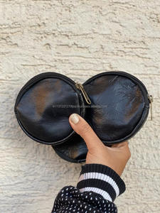 กระเป๋าหนังใส่เหรียญทำจากหนังขนสัตว์แท้ทรงกลมมีช่องใส่บัตรเครดิตกระเป๋าสตางค์ทรงกลมขนาดเล็กน่ารักทันสมัยแบบตะวันตก - Product Image 4