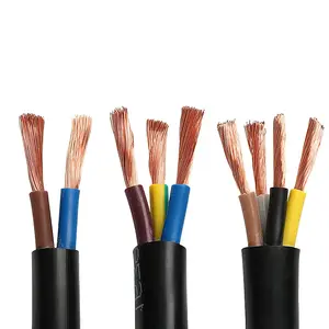 PVC Jacket RVV 2 3 4 Cores 1.5mm 2.5mm 4mm Power Cable Low Voltage Flame Retardant Multi-Core Copper Electric Wire