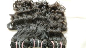 100% Raw sin procesar ondulado textura Natural mejor calidad Temple Hair directo de la India Color natural extensiones de cabello humano - Product Image 6