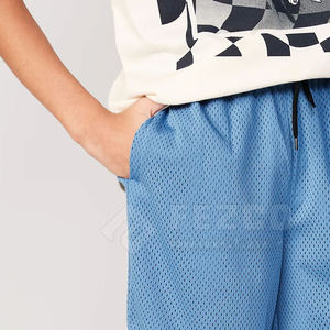 กางเกงขาสั้นตาข่ายสำหรับผู้ชายแบบปรับแต่งได้สไตล์ลำลองสีทึบมีให้เลือก2025ราคาที่ดีที่สุด - Product Image 5