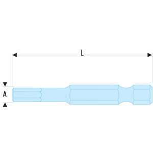 Accessoires pour outils électriques Facom, série de embouts standard 6, pour vis Torx - Product Image 2