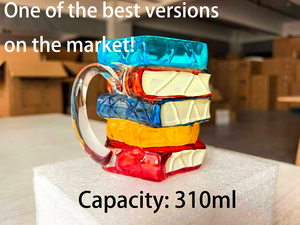 Кружка для книг со стеклянной росписью, новинка, кофейные кружки для любителей книг, подарки для женщин, уникальные кофейные кружки, крутые забавные книжные кружки, 11 унций - Product Image 4