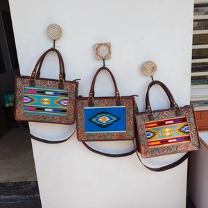 LW Sacs fourre-tout en cuir aztèque véritable fait à la main pour femmes Sac à provisions élégant Style vintage Accessoire parfait Sacs en cuir - Product Image 1