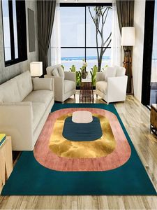 Tapis en laine fait main de haute qualité, à poils coupés à la main, motif abstrait moderne pour salon, chambre à coucher, chambre d'enfant - Product Image 3