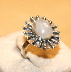 Anillo de Cuarzo Rosa de Moda para Mujer, Chapado en Rodio, con Incrustaciones de Plata de Ley, Joyería Elegante para Aniversario, Regalo - Product Image 2