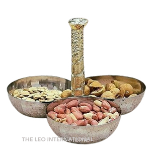 Diseño de forma de pájaro volador, cuenco decorativo de Color plateado, soporte de aluminio, Material de vidrio para servir comida, cuenco para frutas y verduras - Product Image 3