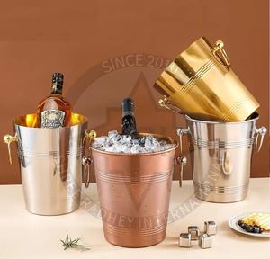 Tinas de bebidas de acero inoxidable de estilo europeo para el hogar, bares, restaurantes, cubos de hielo para cerveza, vino, champán, jugo, whisky - Product Image 2