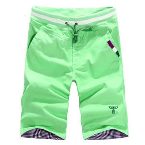 Summer Casual <b>Men's</b> <b>Shorts</b> Polyester Sport Baseball <b>Shorts</b> Elastic Waist Loose Solid <b>Men</b> <b>shorts</b> - Product Image 1