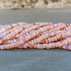 Perles en forme de pneu lisse opale rose 6mm coupe de roue Heishi perles d'opale de pierres précieuses pour la fabrication de bijoux 13 pouces fournisseur de brins - Product Image 4