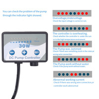 Pompe submersible pour étang à poissons à vitesse variable, 110 V, 60 Hz, avec fonction de minuterie et de mémoire, pour aquarium, réservoir de poissons, eau salée, eau douce