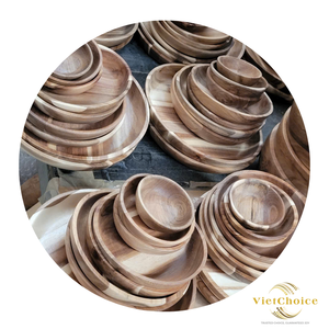 Bols jetables en bois d'acacia personnalisables de haute qualité VietChoice durables pour les fêtes fabriquées au Vietnam - Product Image 6