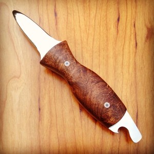 Couteaux à huîtres à manche en bois en acier damassé faits à la main \ Couteaux de cuisine professionnels en gros - Product Image 3