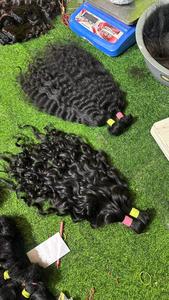 Premium brut indien naturel ondulé 18 pouces 100% vierge Remy Grade cheveux humains pour perruques Extensions Machine Double trame toutes les couleurs - Product Image 4