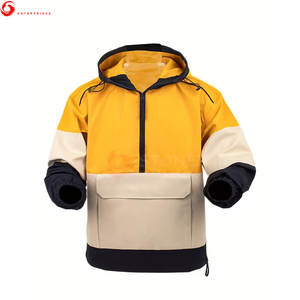 Latest Design High Quality Custom Logo Colors <b>Thin</b> Eco-Friendly Canvas <b>Waterproof</b> Windproof Hooded Windbreaker <b>Jacket</b> for Men - Product Image 5