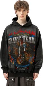 Sudaderas con capucha de manga larga de gran tamaño informales con estampado gráfico 3D para hombre unisex en rosa y gris Impresión digital para invierno y verano - Product Image 3