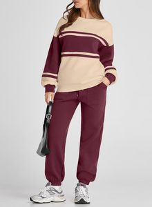 Vêtements de sport vêtements de sport 2 pièces ensemble femmes hiver à la mode 2025 femmes vêtements décontractés à manches longues haut court et pantalon ensemble pour les femmes - Product Image 4