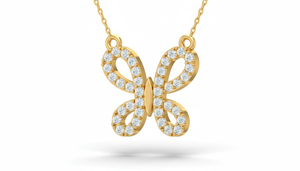 สร้อยคอแฟชั่นผีเสื้อเพชรประกายพร้อมโซ่สำหรับผู้หญิง เหมาะสำหรับงานแต่งงาน งานเลี้ยง ของขวัญวันครบรอบ งานเฉลิมฉลองสุดโรแมนติก - Product Image 3