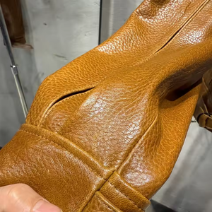 Veste en cuir d'agneau véritable de haute qualité, respirante, OEM, manches longues, hiver, cuir souple - Product Image 3