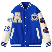 Chaqueta Varsity Personalizada para Hombre, Cuello Redondo, Estilo Bomber de Béisbol, Lana, Logotipo Bordado en Chenille 3D, Transpirable, Resistente al Viento