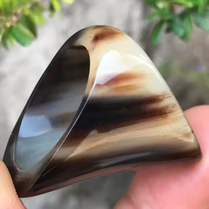 Anillo para damas Ágata Cuerno de búfalo Joyas para fiestas y regalos Anillo hecho a mano por Crescent Crafts - Product Image 5