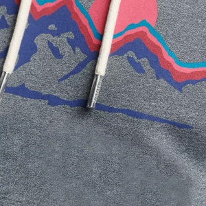 Sudadera con capucha de gran tamaño orgánica forrada con patrón impreso de logotipo bordado personalizado Unisex impermeable Anti-retráctil de talla grande para hombres - Product Image 4