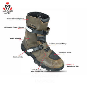 Premium Motorcycle Adventure <b>Riding</b> <b>Boots</b> Waterproof Leather TPU Protection System Strong <b>Rubber</b> Outsole - Product Image 4