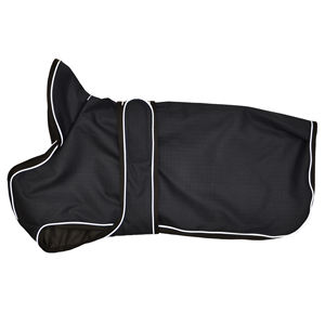 เสื้อโค้ทสุนัขสีดำ แถบสะท้อนแสง สายรัดปรับได้ พับเก็บได้ น้ำหนักเบา ทนทาน เสื้อแจ็คเก็ตสัตว์เลี้ยงสำหรับฤดูหนาว เดินเล่นกลางแจ้ง สวมใส่สบาย - Product Image 3