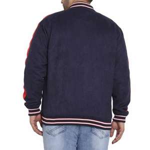 Veste de baseball personnalisée pour homme avec design patchwork, logo sur le devant, manches longues, tissu en laine, manteau d'hiver de style universitaire - Product Image 2