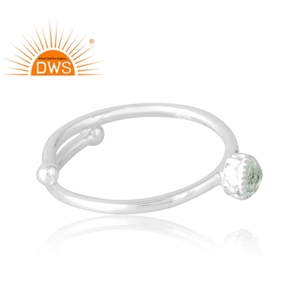 Anillo de piedras preciosas de amatista verde Natural de Plata de Ley 925, joyería personalizada para mujer, regalo para ella - Product Image 4