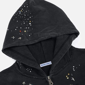 Sweat-shirts à strass légers et décontractés avec un design tendance en pierres de cristal - Product Image 3