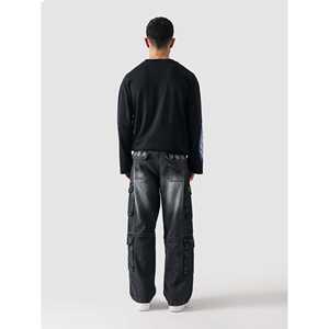 Pantalones de mezclilla Project Rebirth de cintura alta, estilo vintage, transpirables, tipo boyfriend, cargo, rectos, holgados, rasgados, largos - Product Image 2