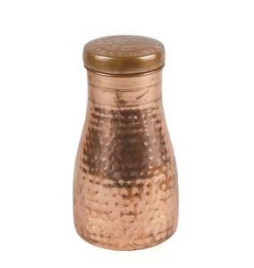 Bouteille en cuivre pour l'eau potable fabriquée à la main, antirouille, rehausseur de santé ayurvédique imprimé bouteille en cuivre exquise avec gobelets - Product Image 2